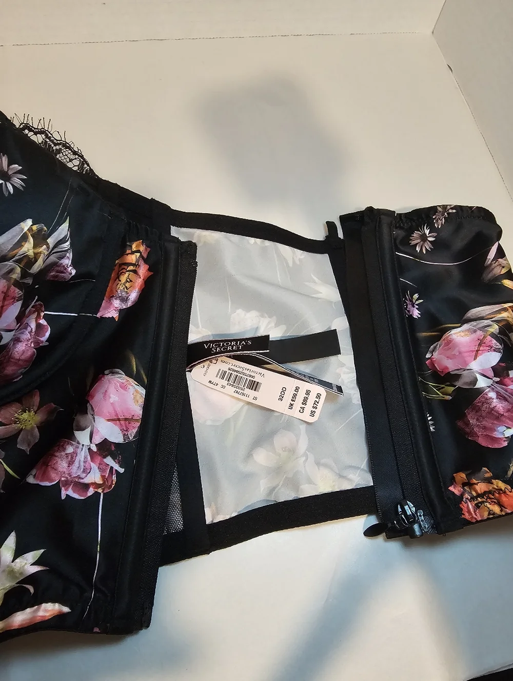 NWT Victoria's Secret Dream Angels Wicked SEXY Floral Uplift Bra 32DD Unlined